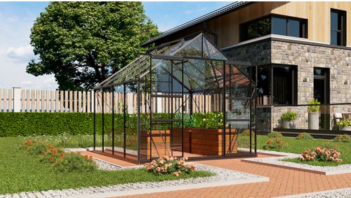 VITAVIA Gewächshaus »Mars Plus 6700«, BxHxL: 195 x 197 x 131 cm - grau