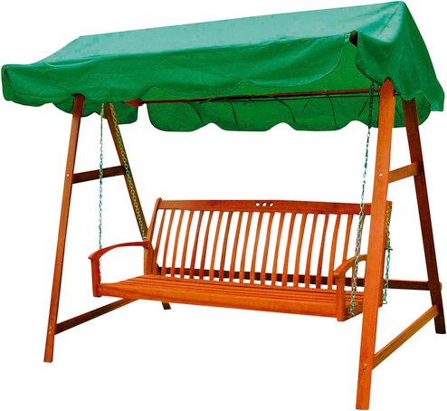 GARDEN PLEASURE Hollywoodschaukel »Miami«, 3-Sitzer - braun