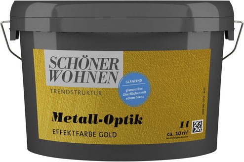 SCHÖNER WOHNEN FARBE Effektfarbe »Trendstruktur«, in Metall-Optik, goldfarben, 1 l