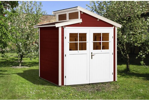 Thumbnail - WEKA Gartenhaus »226 Gr.1«, Holz, BxHxT: 237 x 252 x 209 cm (Außenmaße inkl. Dachüberstand) - rot