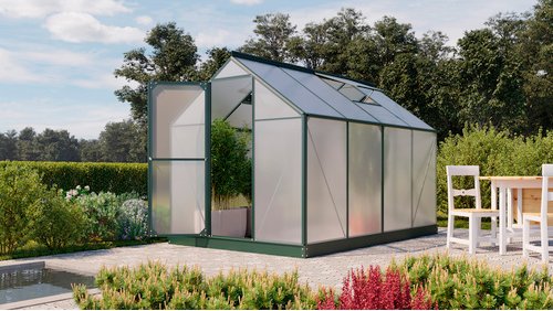 VITAVIA Gewächshaus »Eos Plus 6000«, BxHxL: 198 x 208 x 304 cm - gruen
