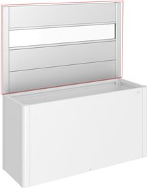 BIOHORT Sichtschutzelement »DaVinci«, mit Acrylglas, Metall, HxL: 91 x 152 cm - grau