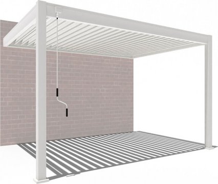 weide Pergola »Deluxe«, LxB: 3 x 4 m, Aluminium, weiß - weiss