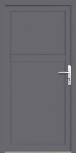 Meeth Nebeneingangstür »ProM 07«, titanfarben außen, weiß innen, nach Außen öffnend - grau
