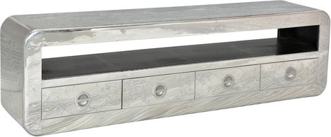 SIT Lowboard »AIRMAN«, Mangoholz/Mdf/Alu - silberfarben