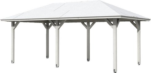 SKANHOLZ Pavillon »Orleans 1«, Zeltdach, viereckig, BxHxT: 374 x 314 x 656 cm - weiss