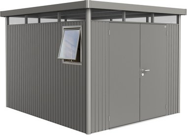 BIOHORT Gerätehaus »Highline Windowedition«, Gr. H5, quarzgrau-metallic, Doppeltür