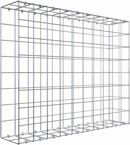 Gabiona Gabione, silbergrau, Maschenweite 10 cm x 10 cm, C-Ring - silberfarben