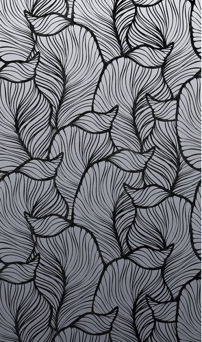 Thumbnail - marburg Vliestapete »Smart Art Easy«, Blätter, Grafisch, grau/schwarz