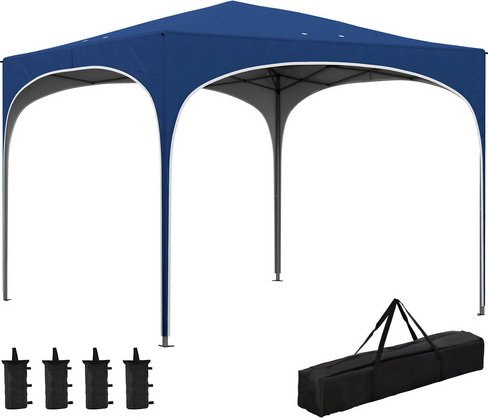 Outsunny Pavillon, LxBxH: 295 x 295 x 255 cm - blau