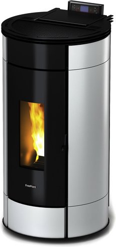 FREEPOINT Pelletofen »Globe«, weiß, Stahl, 10,5 kW - weiss