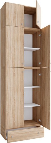VCM Kleiderschrank »Lona«, BxHxT: 39 x 240 x 70 cm, Holzwerkstoff - braun