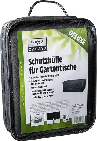 CASAYA Gartentisch-Schutzhülle »Deluxe«, BxHxT: 170 x 71 x 100 cm, Kunstfaser - grau