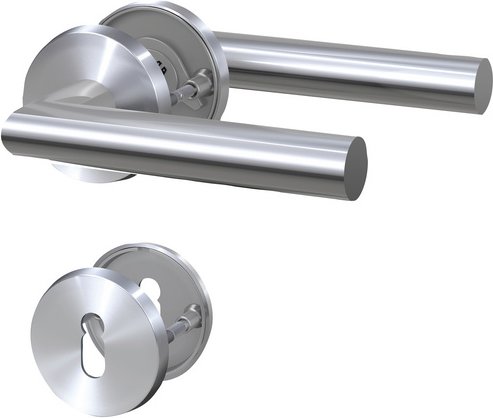 BASI Rosettengarnitur, edelstahl, silberfarben