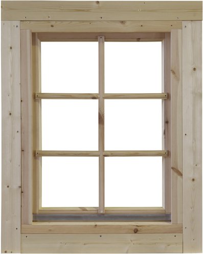 WOLFF FINNHAUS Einzelfenster »Gartenhaus«, BxH: 76,5 x 99,6 cm, Isolierglas - braun