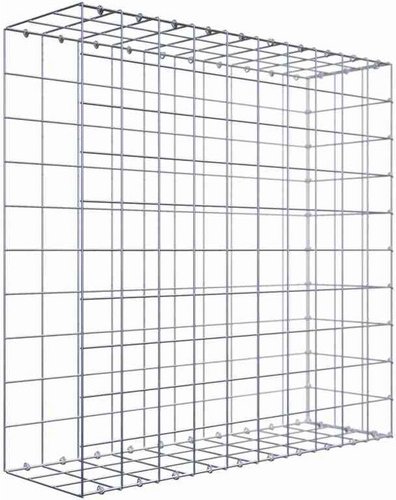 Gabiona Gabione, silbergrau, Maschenweite 10 cm x 10 cm, C-Ring - silberfarben