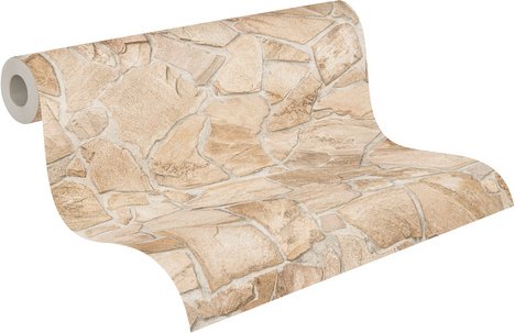 A.S. Création Vliestapete, BxL: 53 x 1005 cm, sandfarben - braun