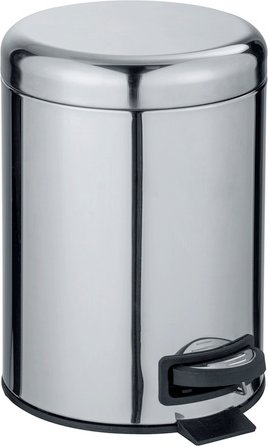 WENKO Kosmetikeimer »LEMAN«, 5 l, Höhe: 24 cm, silberfarben glänzend