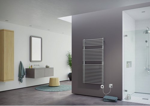 XIMAX Handtuchwärmer »Tec-Edelstahl«, edelstahlfarben, Stahl, Kunststoff - silberfarben