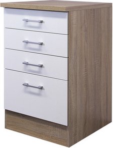 Flex-Well Unterschrank »Samoa«, Sonoma Eichefarben / weiß - weiss