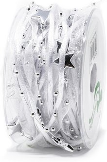 Flowerbox Bastelband »Sternenglanz« - silberfarben