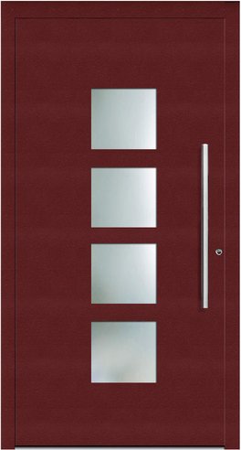KNOCK Aluminium-Haustür »Marte«, purpur - rot