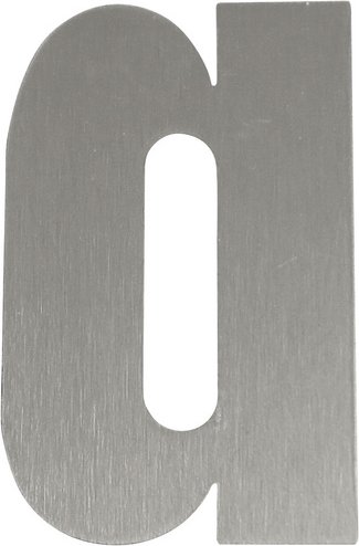 ALPERTEC Hausnummer, a, Silber, Edelstahl, 15,7 x 22,7 x 1,8 cm - silberfarben