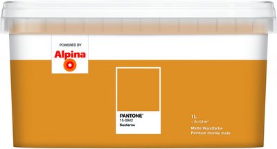 ALPINA Wandfarbe »PANTONE«, Sauterne, matt, 1 l - gelb