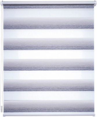 LIEDECO Klemmfix-Duo-Rollo, Stoff, lichtdurchlässig - grau