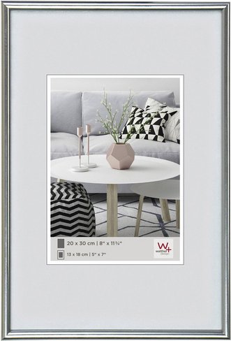 Walther Design Bilderrahmen »GALERIA«, BxL: 22,1 x 30,8 cm, silberfarben, Kunststoff