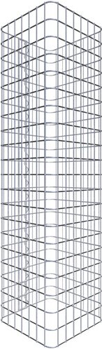 Gabiona Gabionensäule, silbergrau, Maschenweite 5 cm x 5 cm - silberfarben