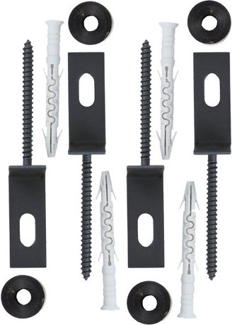 POLBRAM STEEL GROUP SP. Z O.O. SP.K. Zaunverbinder, zur Montage an Beton, 4 Stück, verzinkt - grau