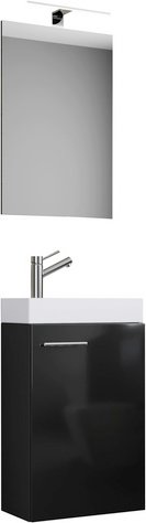 VCM Badmöbel-Set »Slito«, 4-teilig, mit Spiegel - schwarz