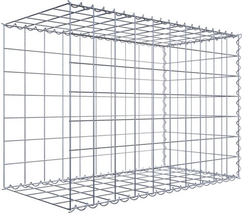 Gabiona Gabione, silbergrau, Maschenweite 10 cm x 10 cm, Spirale - silberfarben