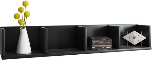 Thumbnail - VCM Wandregal »Honsa«, BxHxL: 17 x 17 x 97 cm, Holzwerkstoff - schwarz