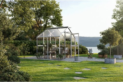 KGT Gewächshaus »Novum«, 5,68 m², silberfarben