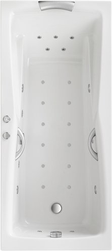 OTTOFOND Whirlpool-Komplettset »Atlanta«, BxHxL: 80 x 45 x 180 cm, weiß, Farblichttherapie - weiss