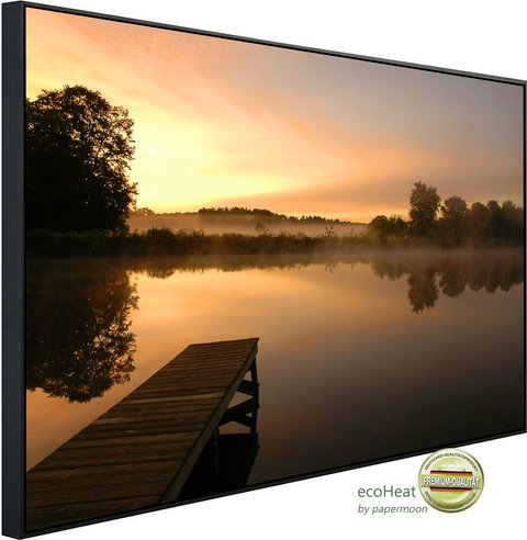 papermoon Infrarotheizung »EcoHeat - Morgenstille am See«, Matt-Effekt - bunt