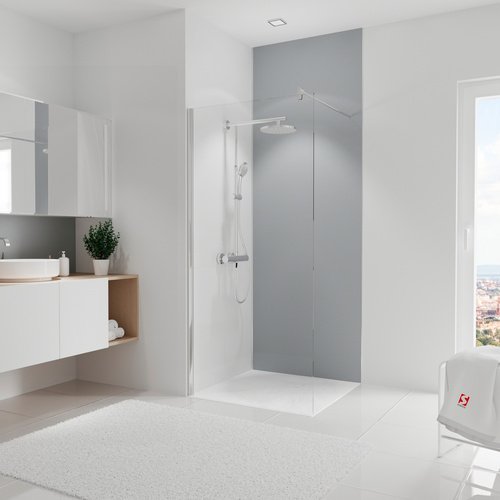 SCHULTE Duschrückwand »DecoDesign«, 90 x 255 cm, Hellgrau