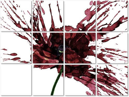 K&L Wall Art Fliesenaufkleber »Mohnblume«, selbstklebend