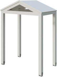 SKANHOLZ Vordach »Sassnitz«, 205 x 127 cm (BxT), nordische Fichte, weiß - weiss