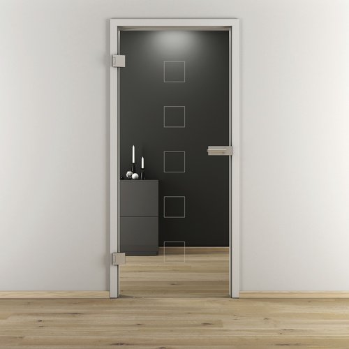 NOVADOORS Glasdrehtür »NOVA 505«, glänzend - transparent