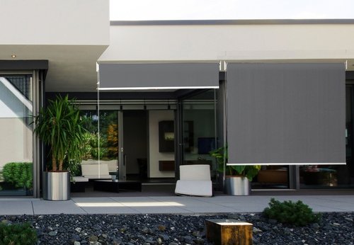 PEDDY SHIELD Sonnen-Rollo, rechteckig, 160 x 240 cm - grau