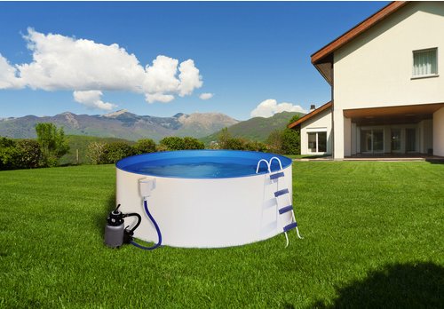 MYPOOL Rundpool, weiß, ØxH: 400 x 110 cm - blau