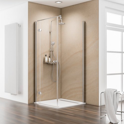 Thumbnail - SCHULTE Eckdusche »MasterClass«, chromoptik, 90x90 cm, Tür links - silberfarben