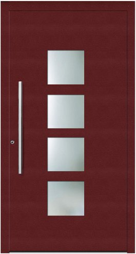 KNOCK Aluminium-Haustür »Marte«, purpur - rot