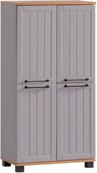 SCHILDMEYER Highboard »Jelda«, BxHxL: 32,6 x 116,9 x 59,8 cm, grau, Holzwerkstoff melaminbeschichtet