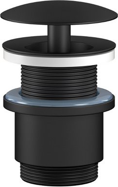 Thumbnail - Chris Bergen Ablaufventil ohne Staufunktion, Messing, schwarz matt
