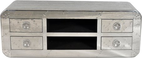 SIT Lowboard »AIRMAN«, Mangoholz/Mdf/Alu - silberfarben