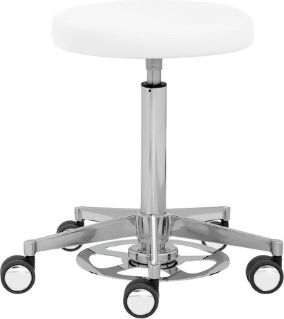 Mayer Sitzmöbel Multifunktionshocker »1396«, Breite: 48 cm, höhenverstellbar, Kunstleder, weiß - weiss